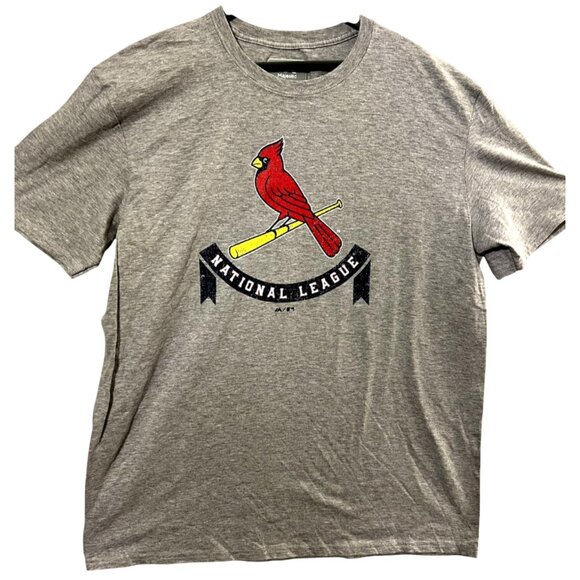 St Louis Cardinals Shirt Mens Large MLB Gray Baseball National League Tee NEW - Picture 1 of 5